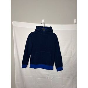 Lands End blue fleece hoodie size 10/12